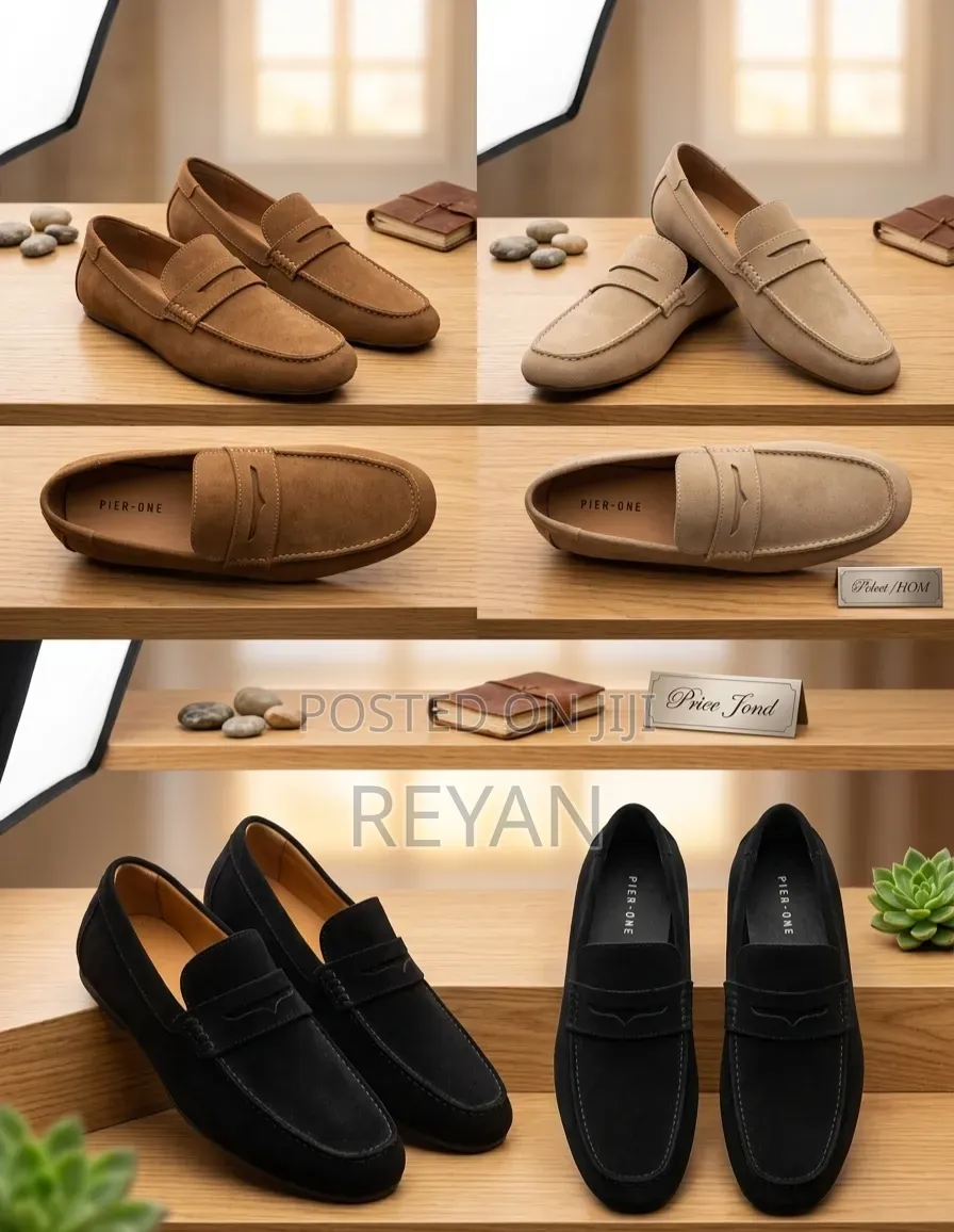 SHOES👞 Classic Men's Suede Penny Loafers – Timeless Style & Comfort