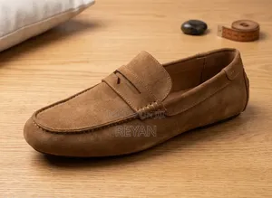 SHOES👞 Classic Men's Suede Penny Loafers – Timeless Style & Comfort