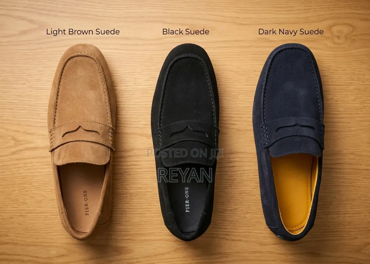 SHOES👞 Classic Men's Suede Penny Loafers – Timeless Style & Comfort