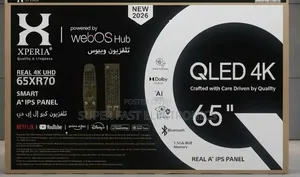 XPERIA 65 Inch TV QLED 4K Smart TV – webOS Hub, A+ IPS Panel, New 2026