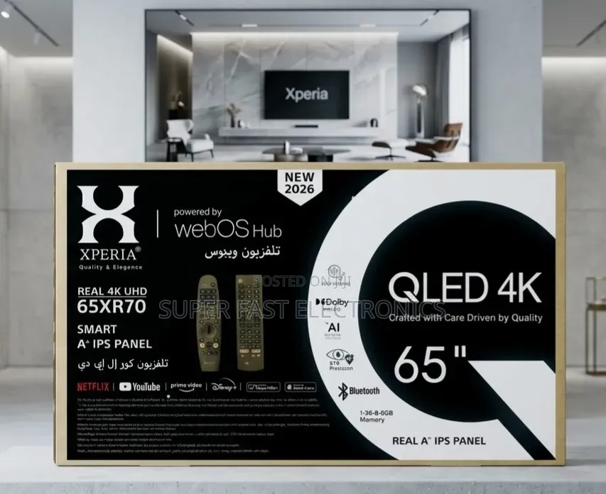XPERIA 65 Inch TV Frameless 4K UHD QLED Picture and a High-Quality