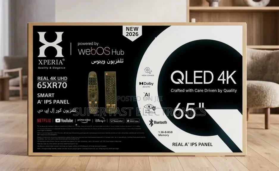 XPERIA TV 65 Inch XR70 QLED 4K Smart TV – New 2026 Edition