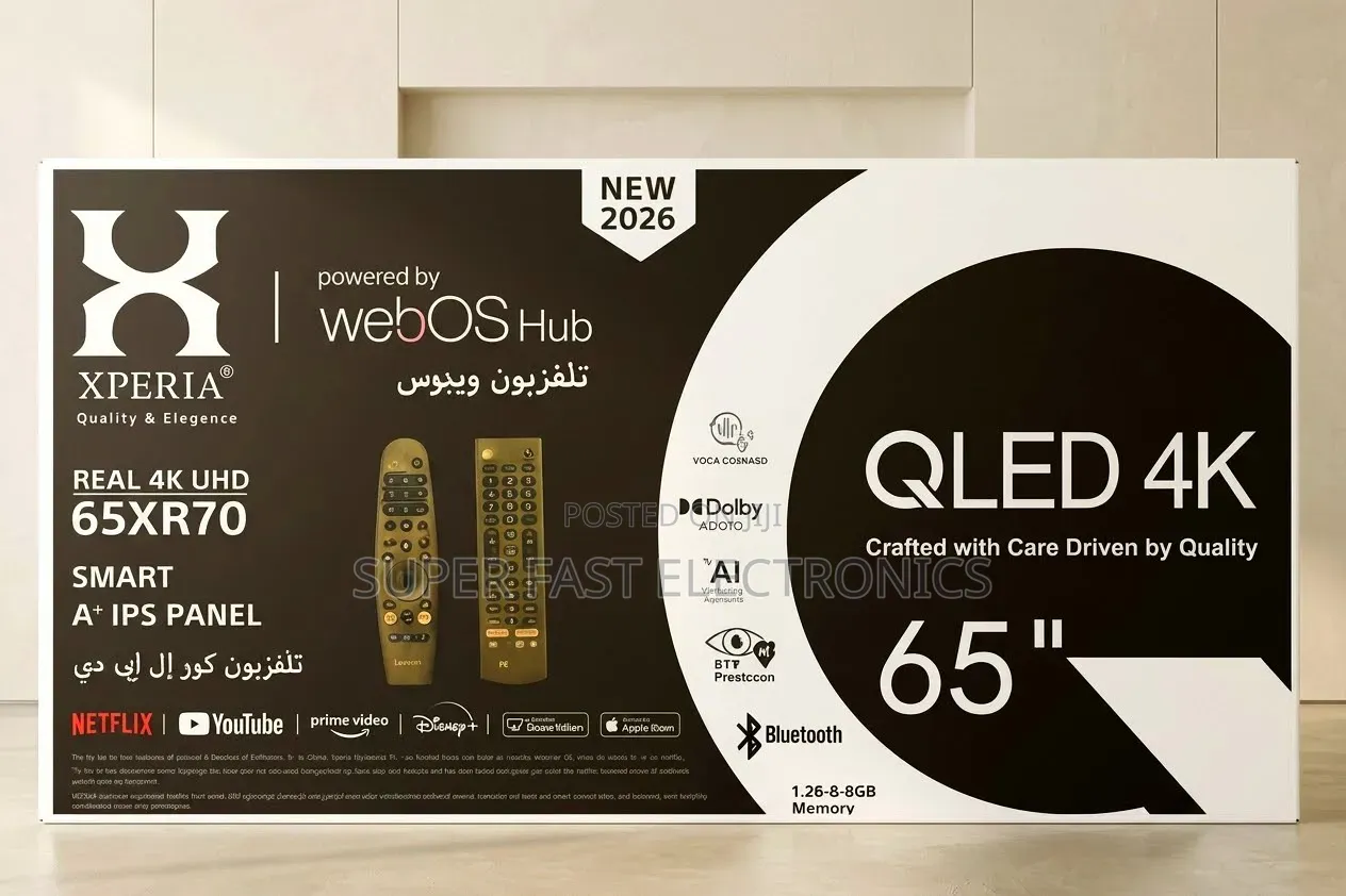 XPERIA TV 65 Inch XR70 QLED 4K Smart TV – New 2026 Edition