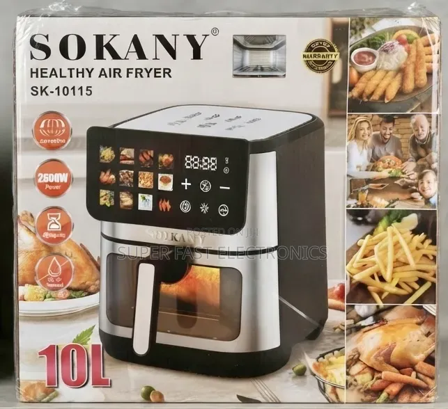 SOKANY Air Fryer 10L Digital  – 2600W Large Capacity