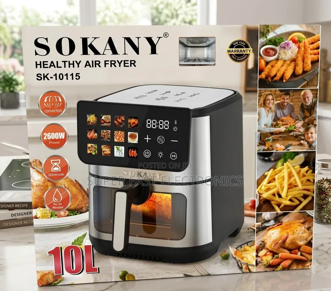 SOKANY Air Fryer SK-10115 Healthy  – 10L Digital, 2600W
