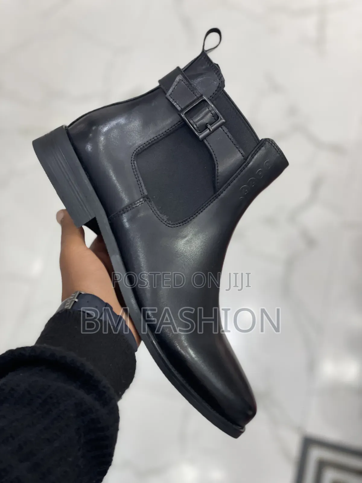 All Black Leather Boots With 🆓 Delivery 🛵