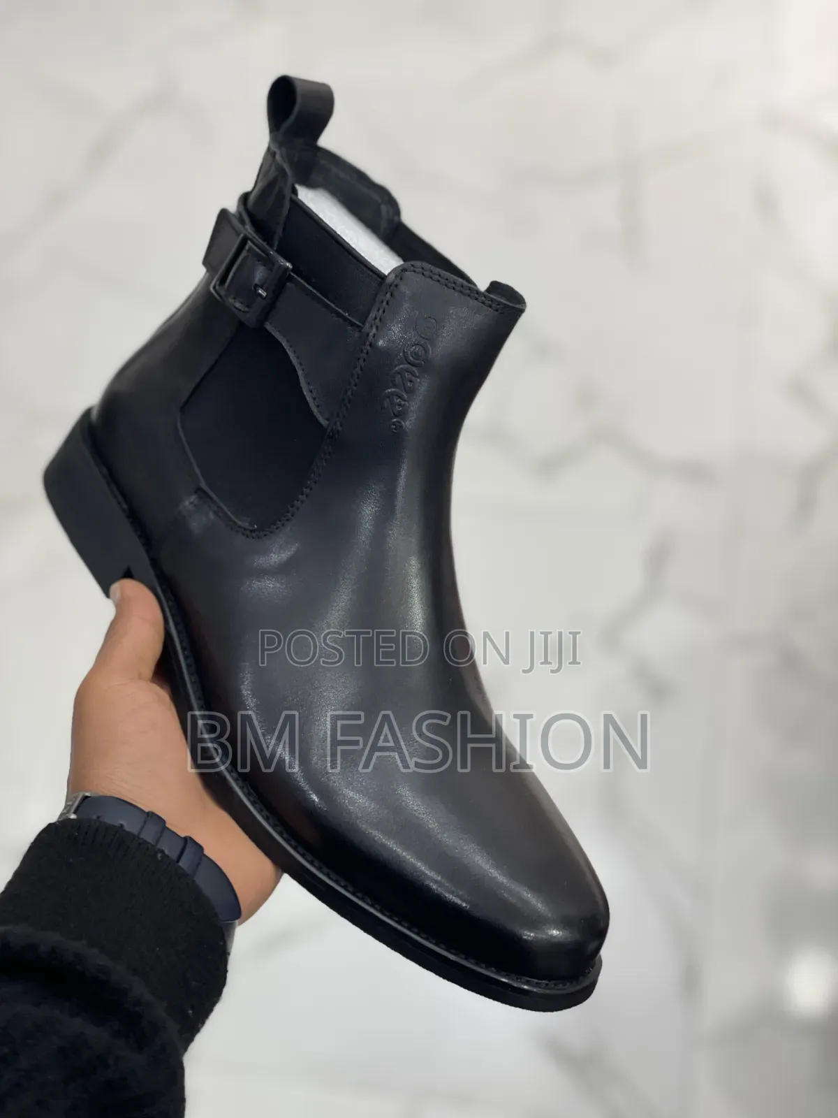 All Black Leather Boots With 🆓 Delivery 🛵