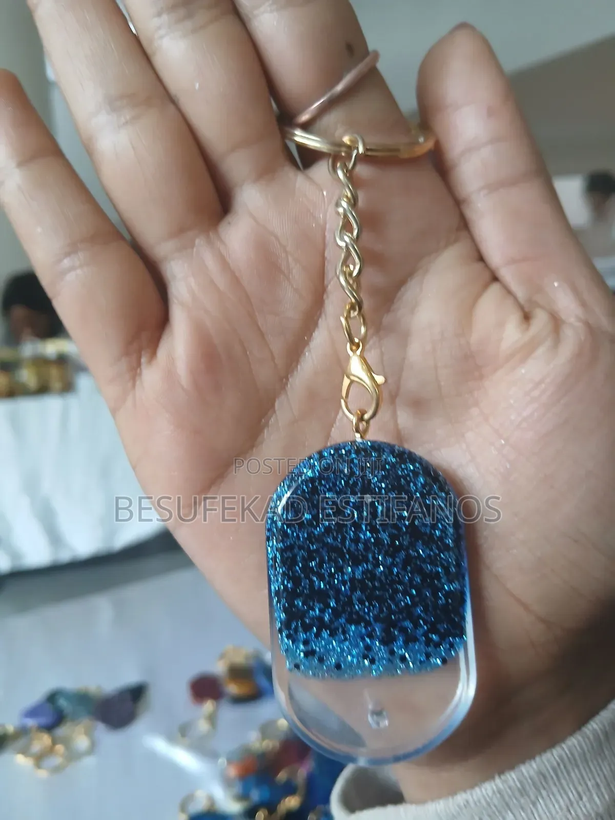 Handmade Epoxy Keychain | በእጅ የተሰራ የሚያምር ቁልፍ ማንጠልጠያ 🔑✨