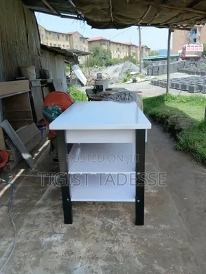Wooden Computer Desk With 2 Drawers & Shelves