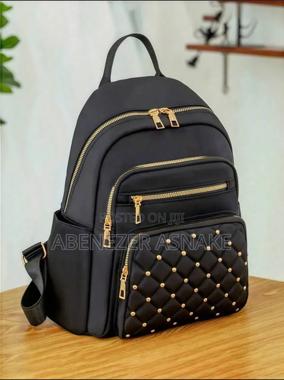 Sleek Studded Lightweight Backpack