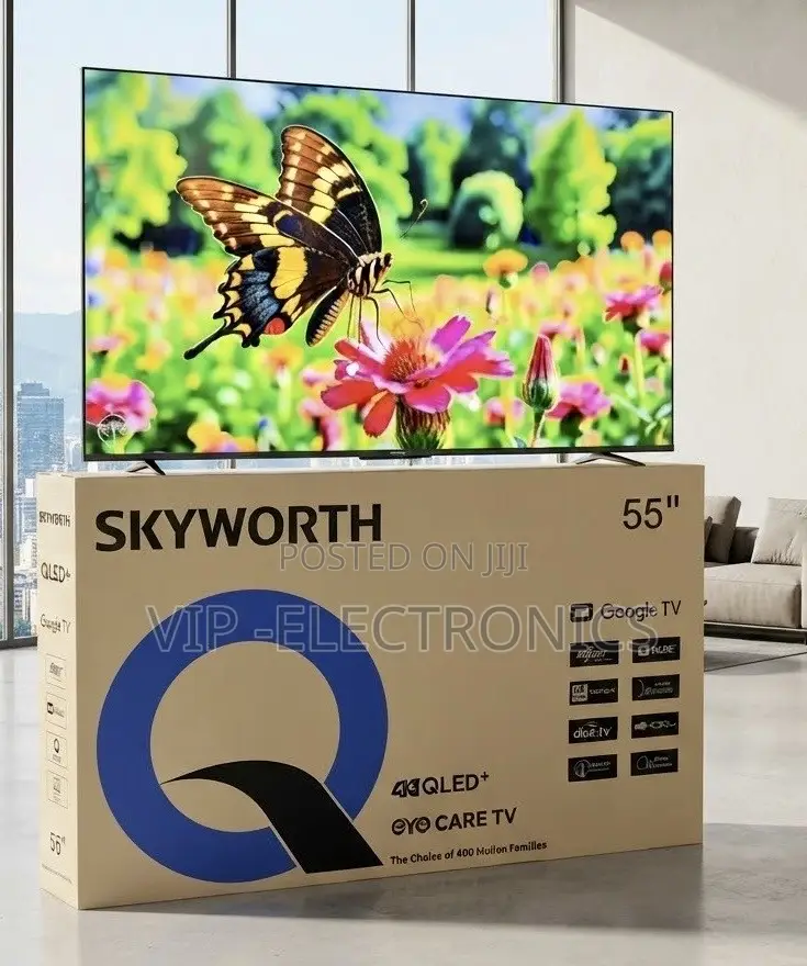 Skyworth 55 Inch TV QLED+ Google TV Vibrant Colors, Sharp Picture