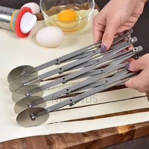 5 Wheel Pastry Cutter Stainless Steel Expandable