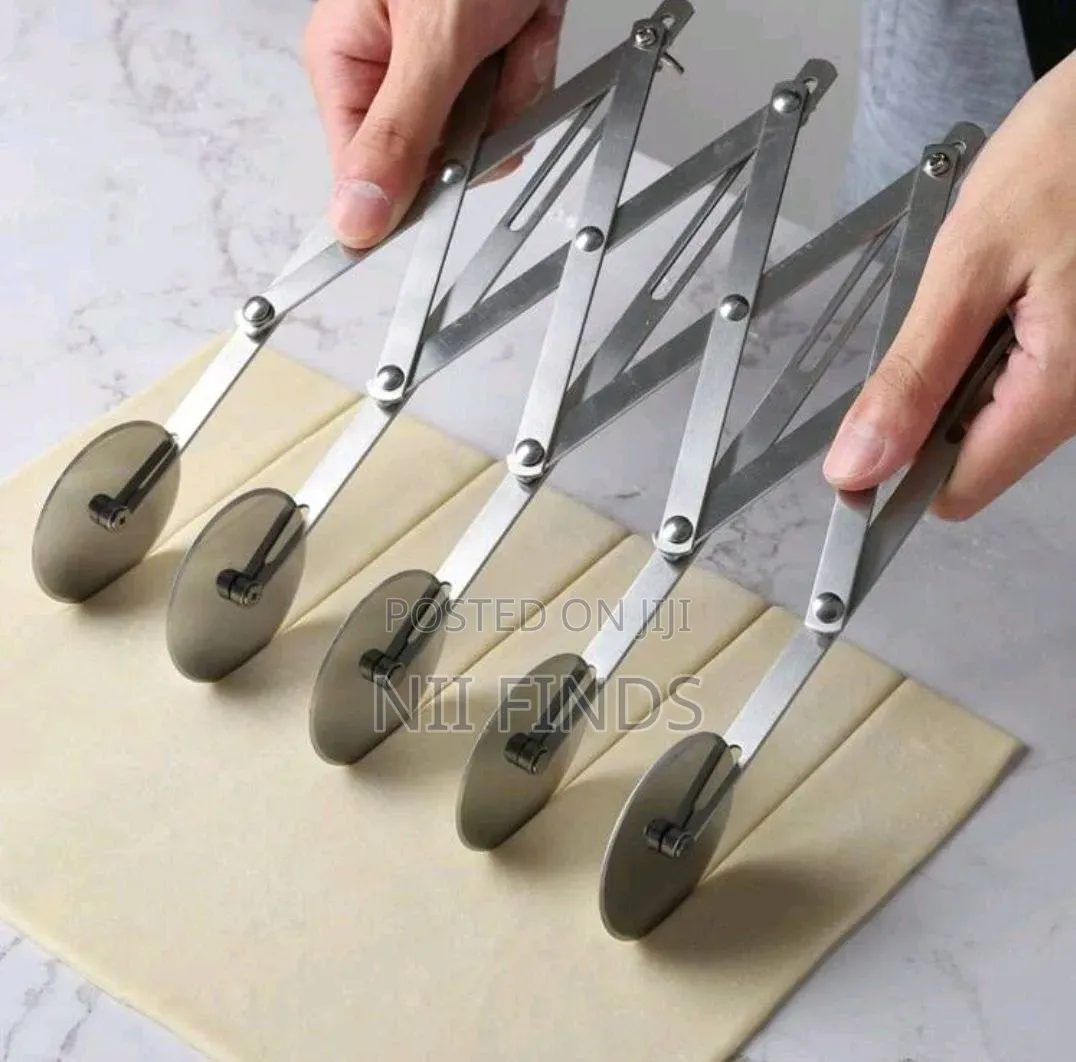 5 Wheel Pastry Cutter Stainless Steel Expandable
