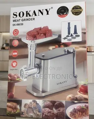 Sokany Meat Grinder Powerful 3600W Motor, High-Quality Stainless Steel