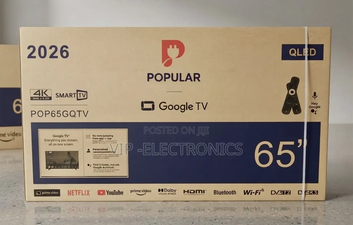 POPULAR 65 Inch TV QLED 4K Google Smart TV – POP65GQTV 🔥📺