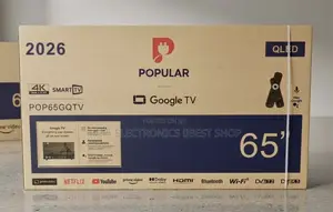 POPULAR 65 Inch TV QLED 4K Google Smart TV – POP65GQTV 🔥📺