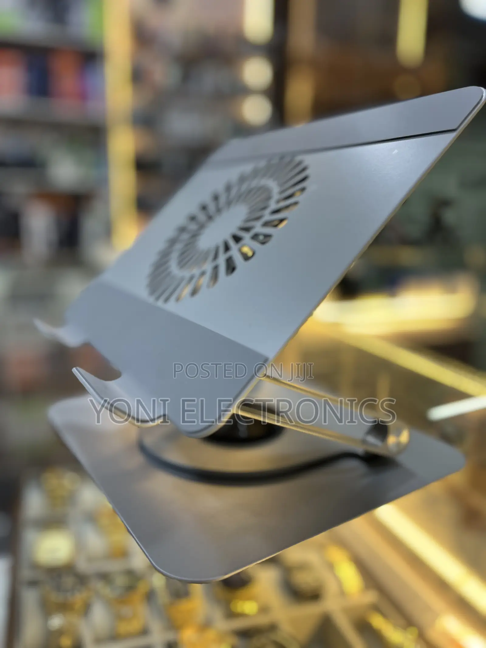 Ergonomic Adjustable Aluminum Laptop Stand With Built-in Cooling Fan