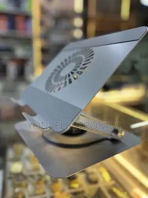 Ergonomic Adjustable Aluminum Laptop Stand With Built-in Cooling Fan