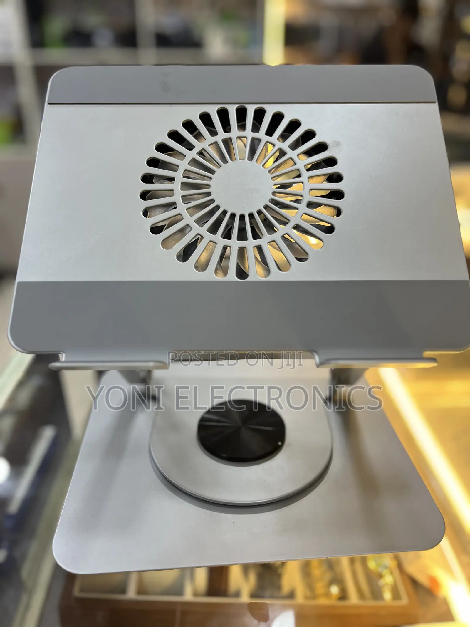 Ergonomic Adjustable Aluminum Laptop Stand With Built-in Cooling Fan