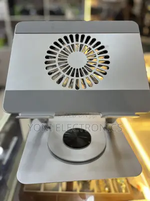 Ergonomic Adjustable Aluminum Laptop Stand With Built-in Cooling Fan