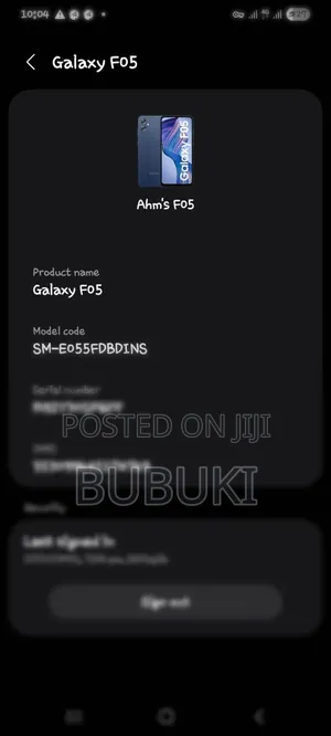Samsung Galaxy F05 64 GB Blue