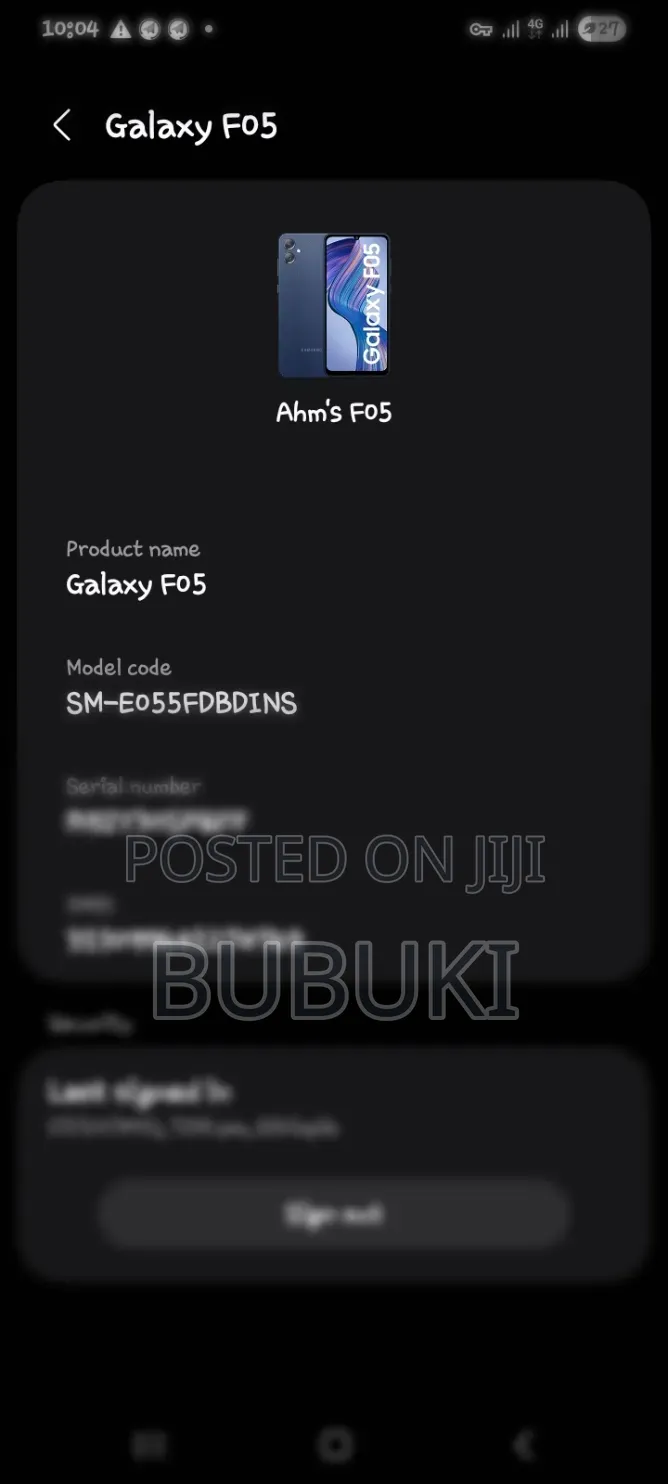 Samsung Galaxy F05 64 GB Blue