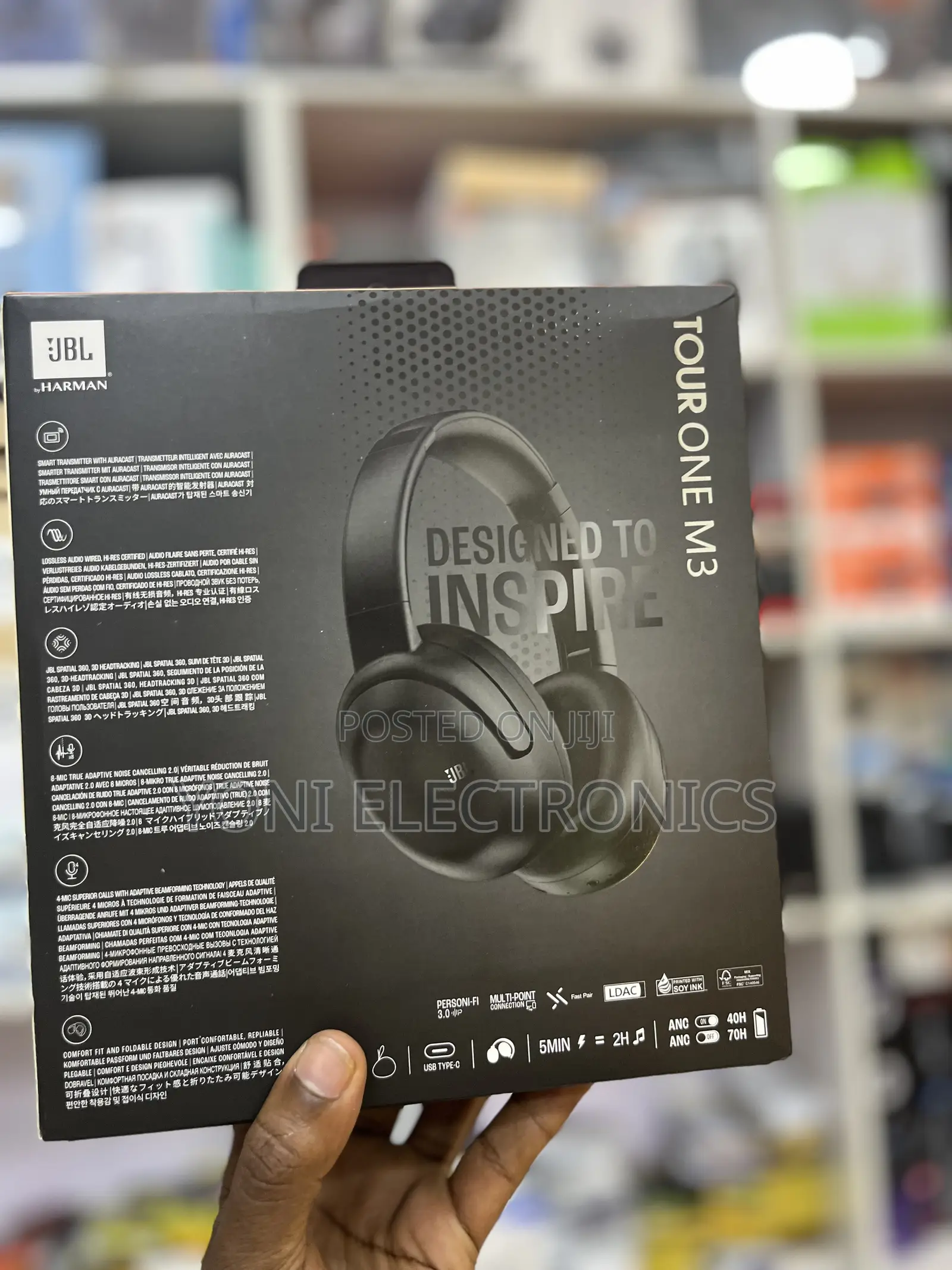JBL Tour One M3 Wireless Over-Ear Active Noise-Cancelling Headphones
