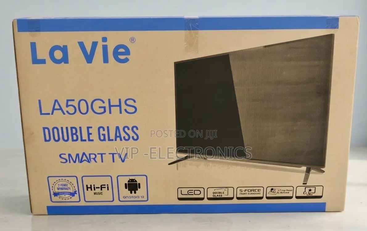 La Vie 50 Inch TV Double Glass Smart TV. Featuring a Large 50 Display
