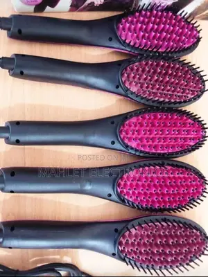Photo - ኤሌክትሪካል የፀጉር ማበጠሪያና ማለስለሻhair Straightener and Brush