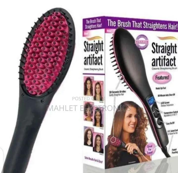 ኤሌክትሪካል የፀጉር ማበጠሪያና ማለስለሻhair Straightener and Brush