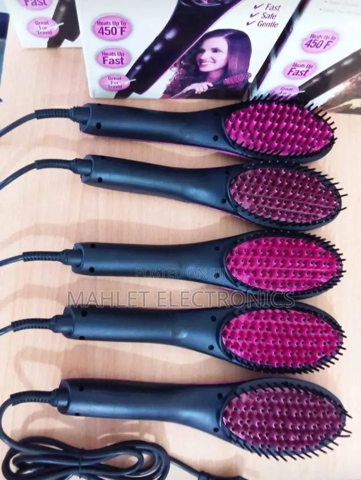 ኤሌክትሪካል የፀጉር ማበጠሪያና ማለስለሻhair Straightener and Brush