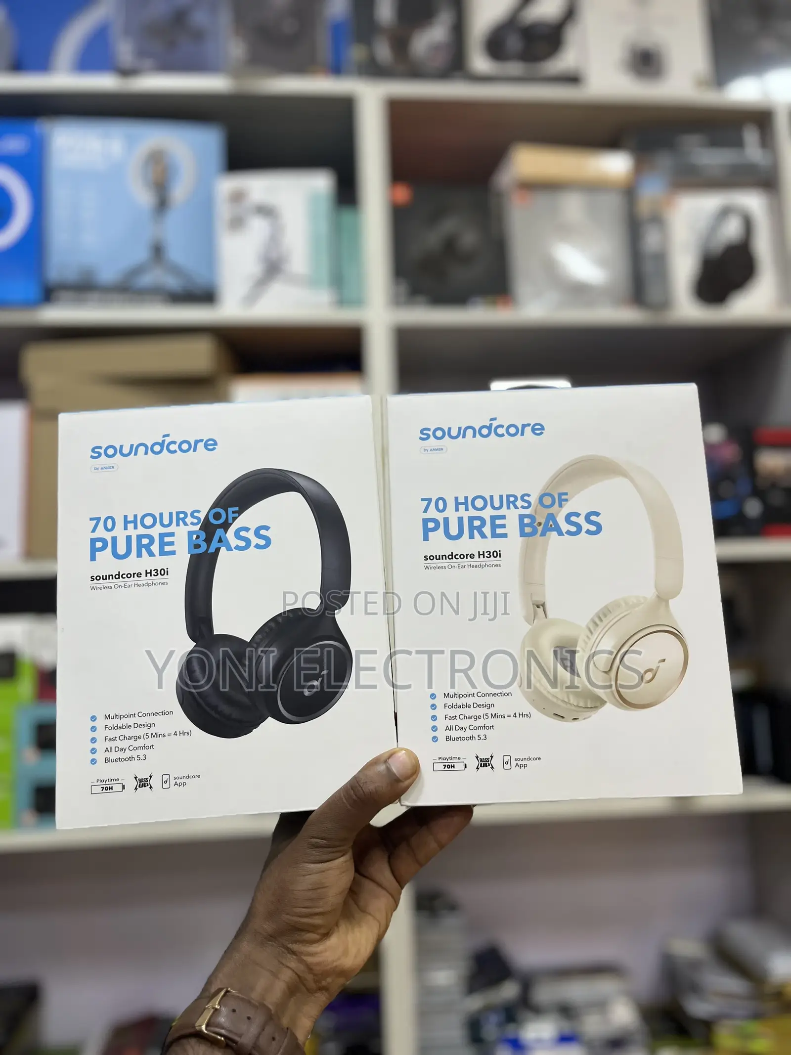 Anker Soundcore H30i Wireless on-Ear Headphones – 70 Hours Playtime
