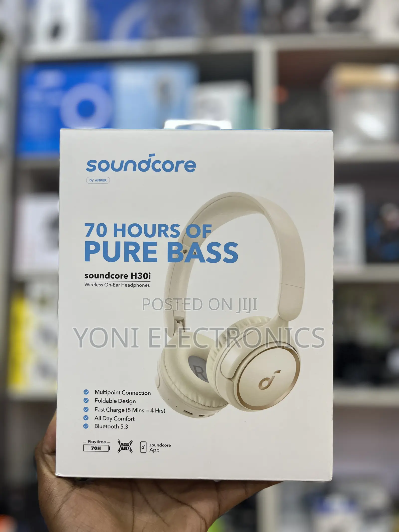 Anker Soundcore H30i Wireless on-Ear Headphones – 70 Hours Playtime