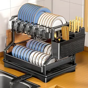 2-Tier Dish Drainer Storage Rack