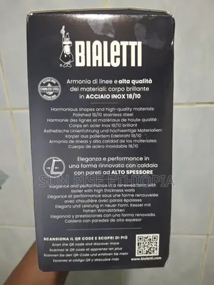 Bialetti Stainless Steel 4 Cups- Venus Inductionየጣሊያን 4 ሲኒ የቡና ማፊያ።