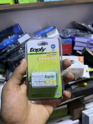 Toply 9V 500mAh Rechargeable Battery - ቻርጅ የሚደረግ የ 9 ቮልት ባትሪ
