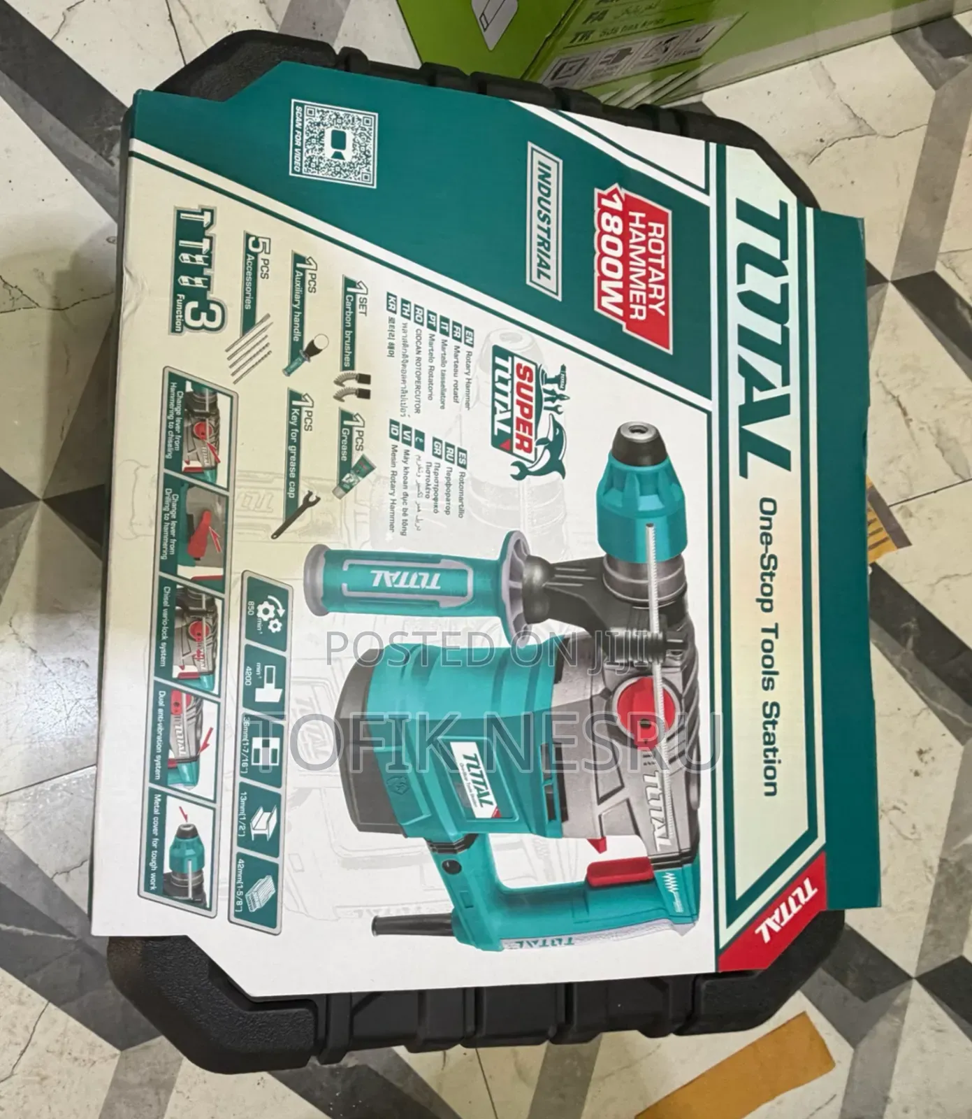TOTAL Routery Hammer Drill 1800w