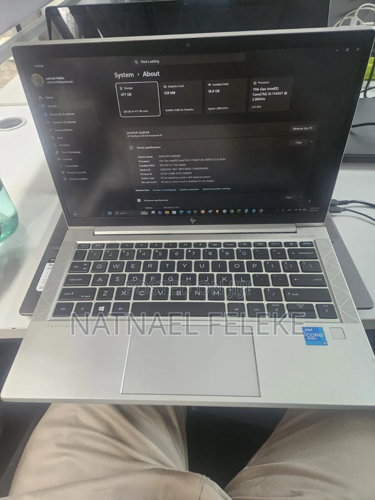 Laptop HP EliteBook 830 G7 16GB Intel Core i5 SSD 512GB