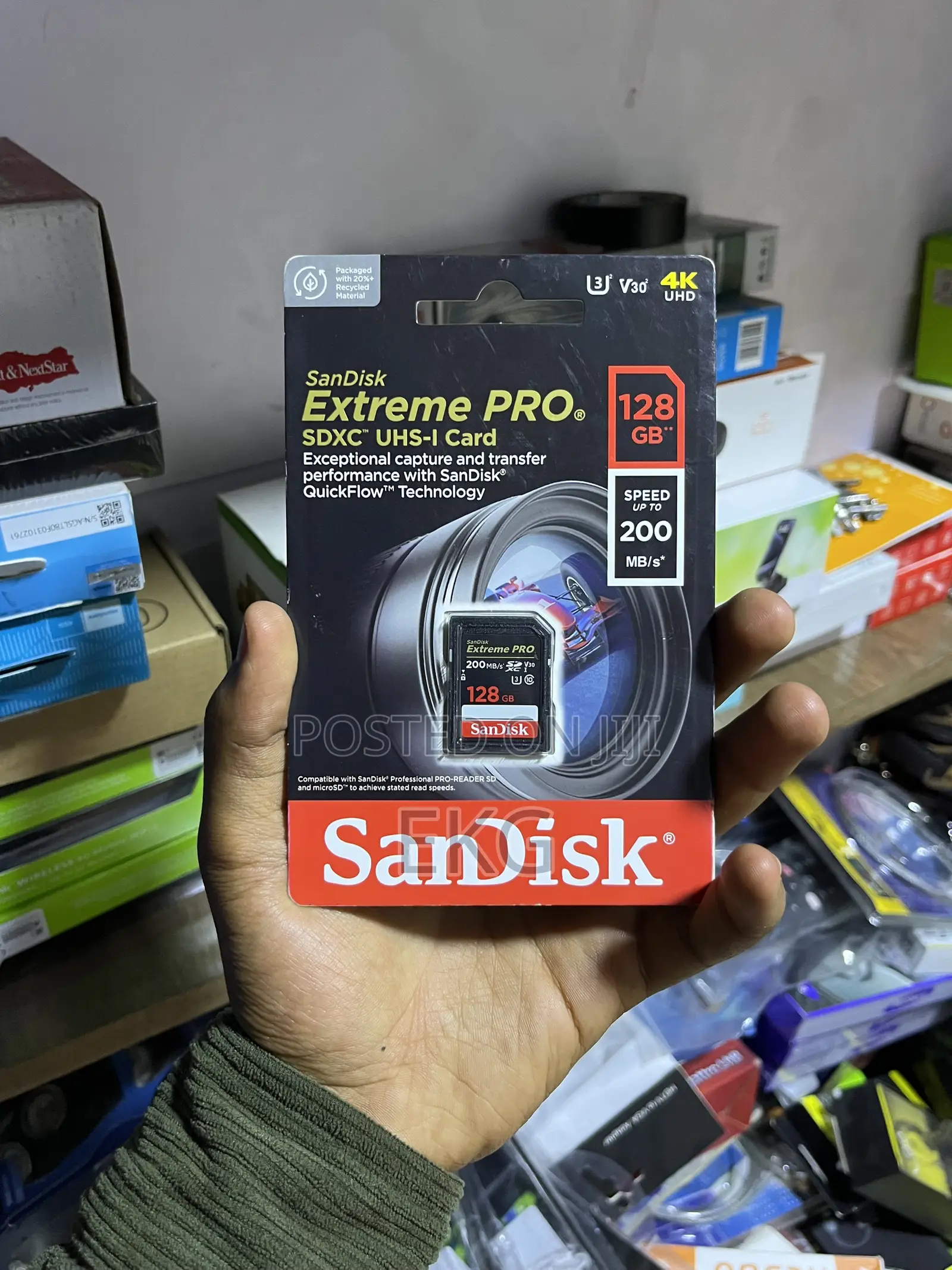 Original SanDisk Extreme PRO 128GB SD Card 200mb/S - ኦሪጅናል የካሜራ ሜሞሪ