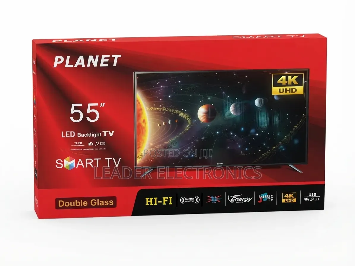 Planet TV 55" – Smart TV | Clear Picture, Modern Design & Powerful Hom