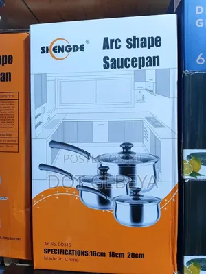 🍲✨ Shengde 3-Piece Arc Shape Saucepan Set ✨🍲