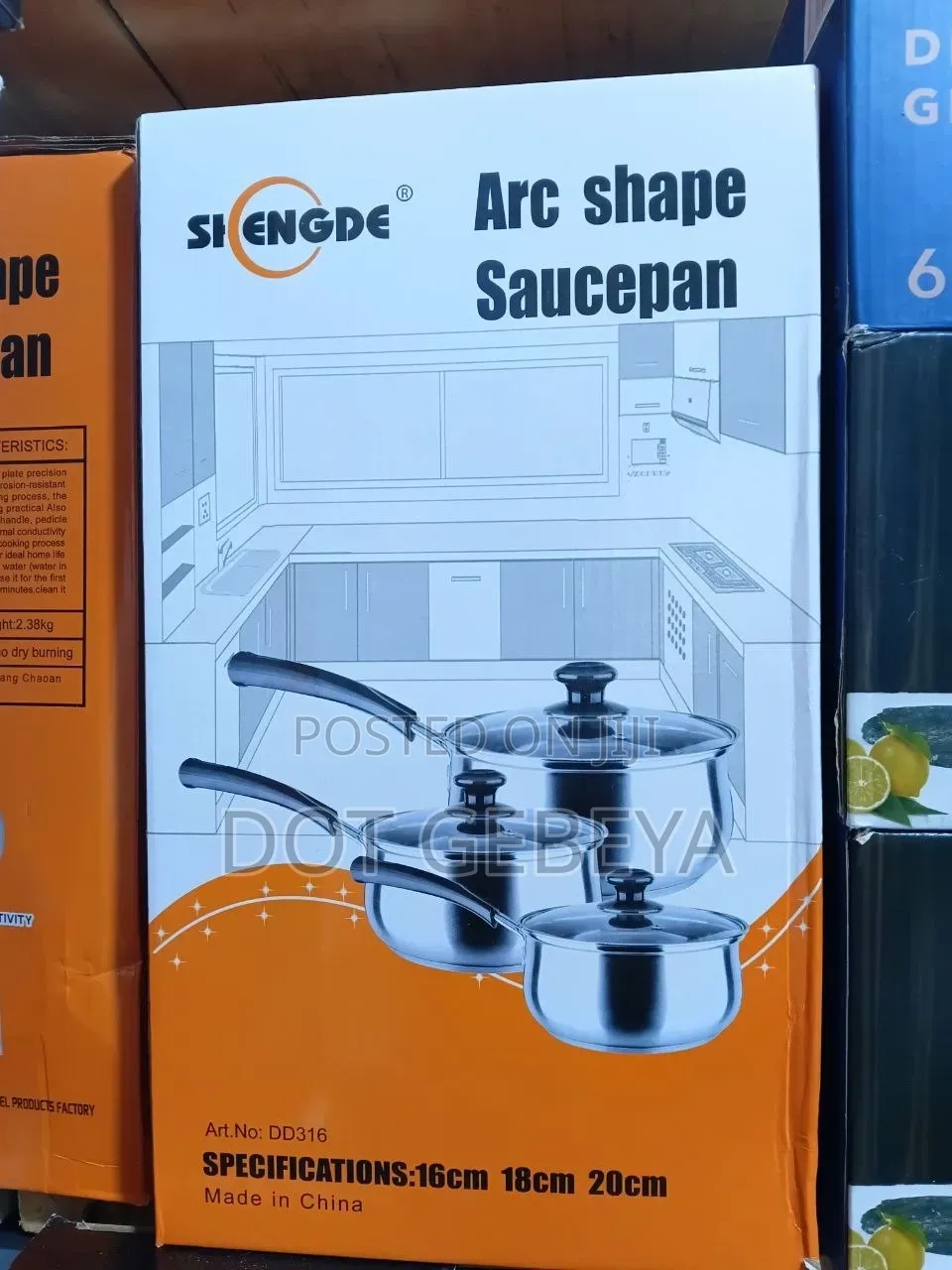 🍲✨ Shengde 3-Piece Arc Shape Saucepan Set ✨🍲