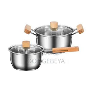 3-Piece Stainless Steel Cooking Pot Set ✨🍲