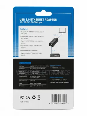 USB 3.0 to Gigabit Ethernet LAN AdapterMbps