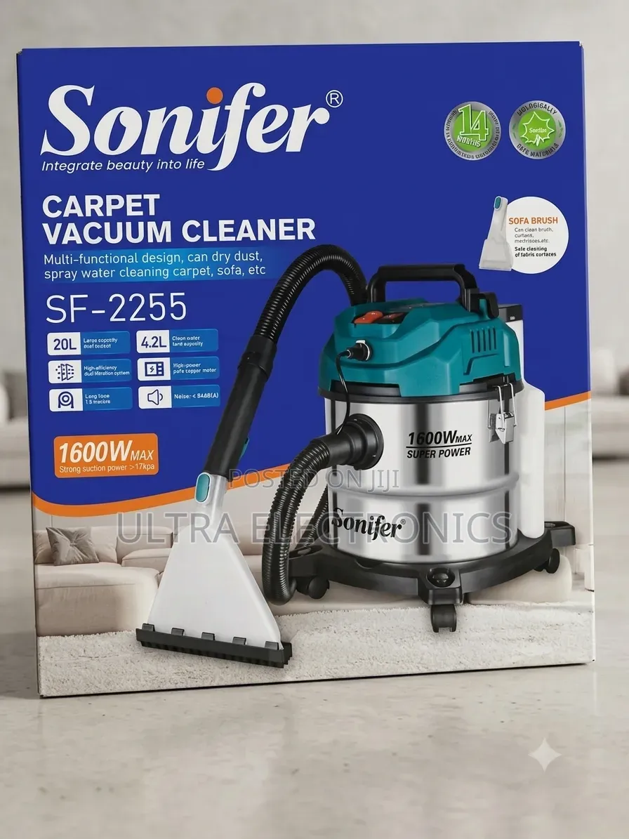 Sonifer Sf-2255 – Carpet & Wet/Dry Vacuum Cleaner 🔥
✨ 1600w