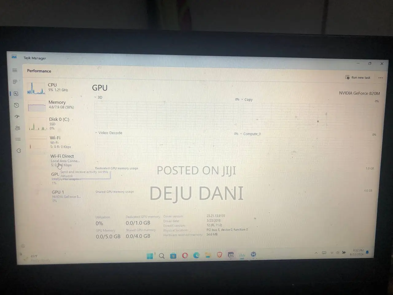 Laptop Dell Inspiron 15 8GB Intel Core i5 SSD 256GB