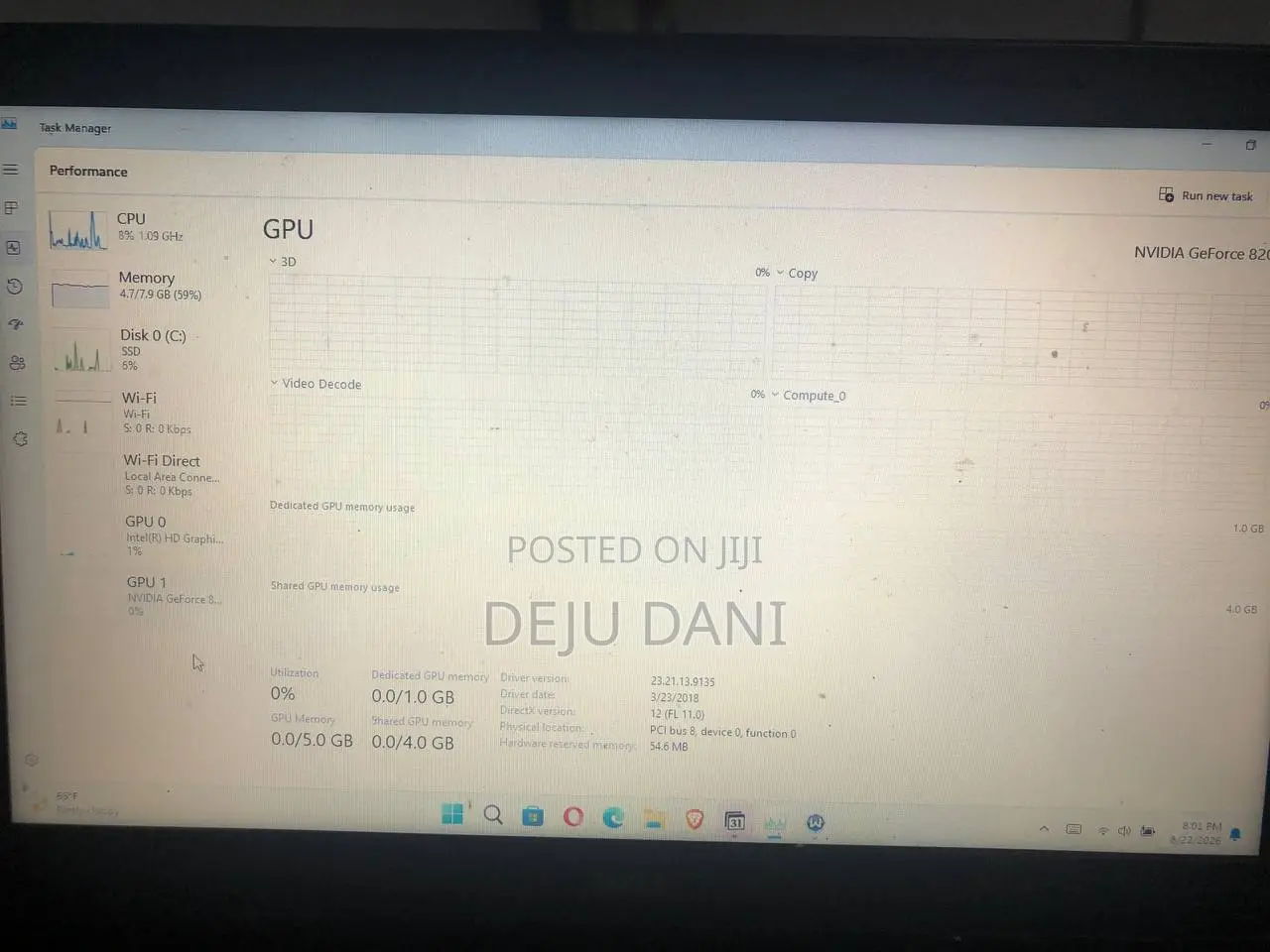 Laptop Dell Inspiron 15 8GB Intel Core i5 SSD 256GB