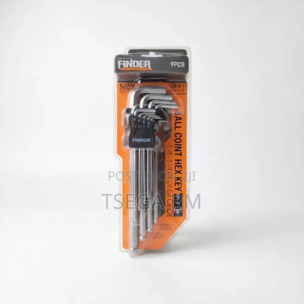 Finder 9 PCS Allen (Hex) Key Set