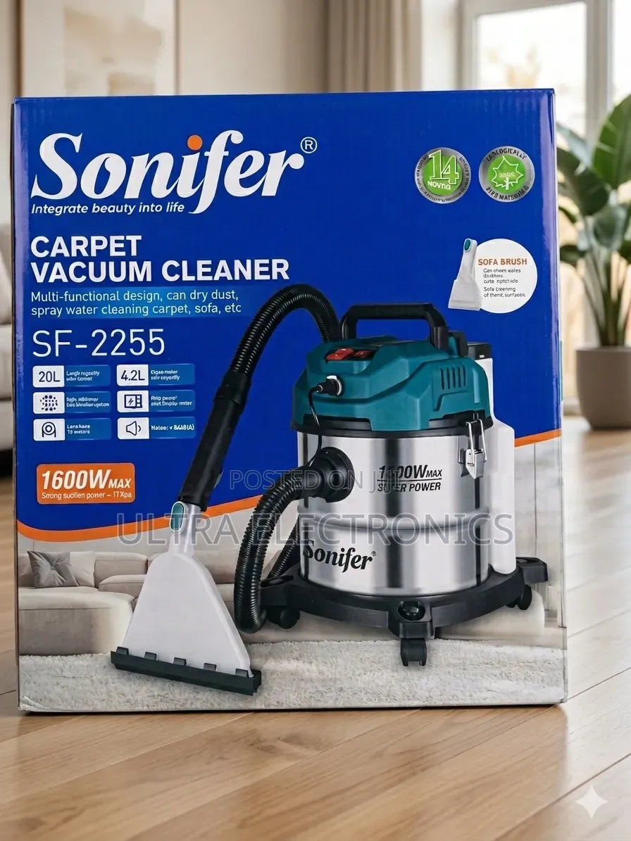 Sonifer Sf-2255 – 1600w Carpet Cleaner 🔥
🧼 ምንጣፍ፣ ሶፋ እና የጨርቅ
