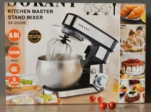 SOKANY Kitchen Master Stand Mixer Powerful 1600W Copper Motor 6.0L